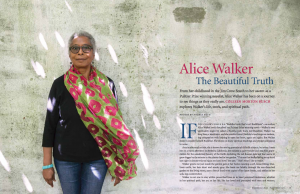 Alice Walker feature opening spread